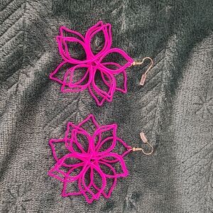 Pink Floral Earrings